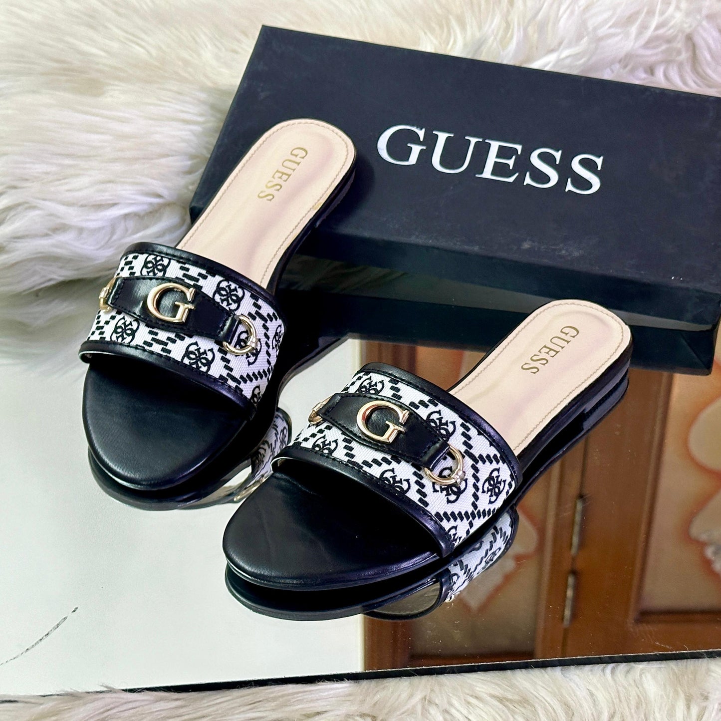 GUESS Premium Slippers – Restocked (Black)