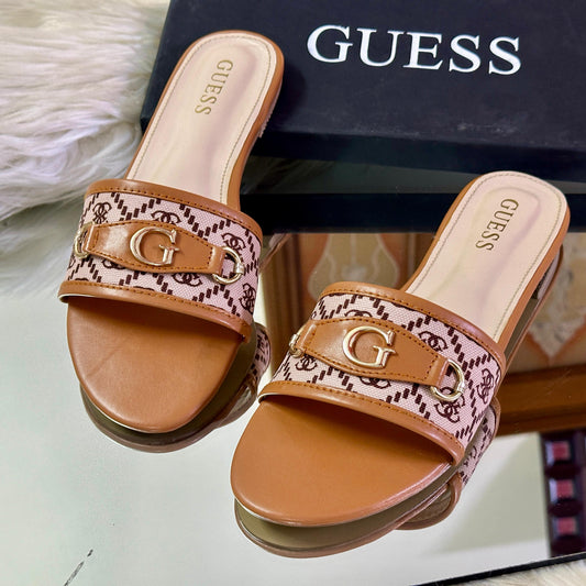 GUESS Premium Slippers – Restocked (Brown)