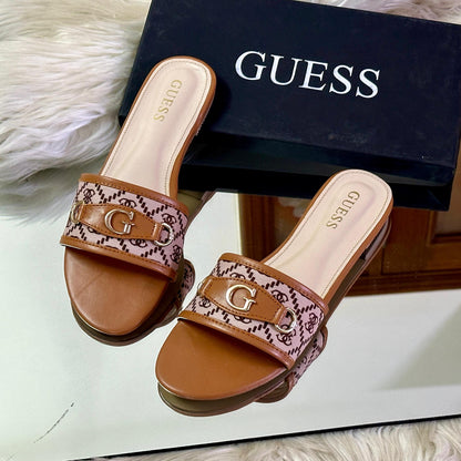 GUESS Premium Slippers – Restocked (Brown)