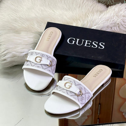 GUESS Premium Slippers – Restocked (White)