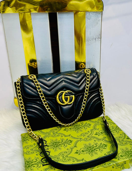 GUCCI GG Marmont-Inspired – Official Model Women Bag with Box(Black)