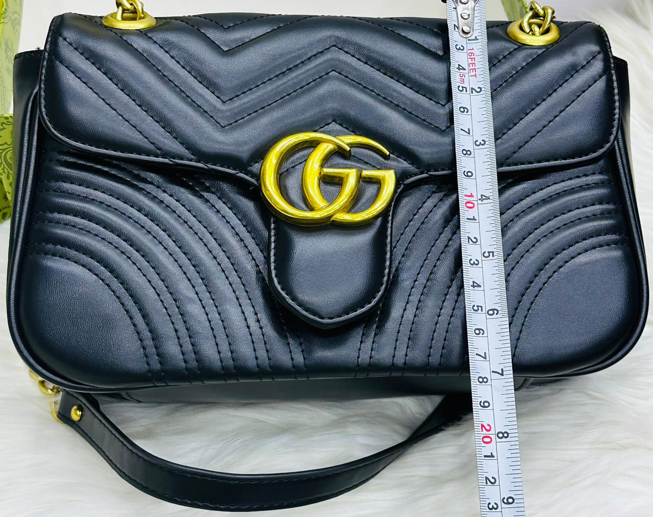 GUCCI GG Marmont-Inspired – Official Model Women Bag with Box(Black)
