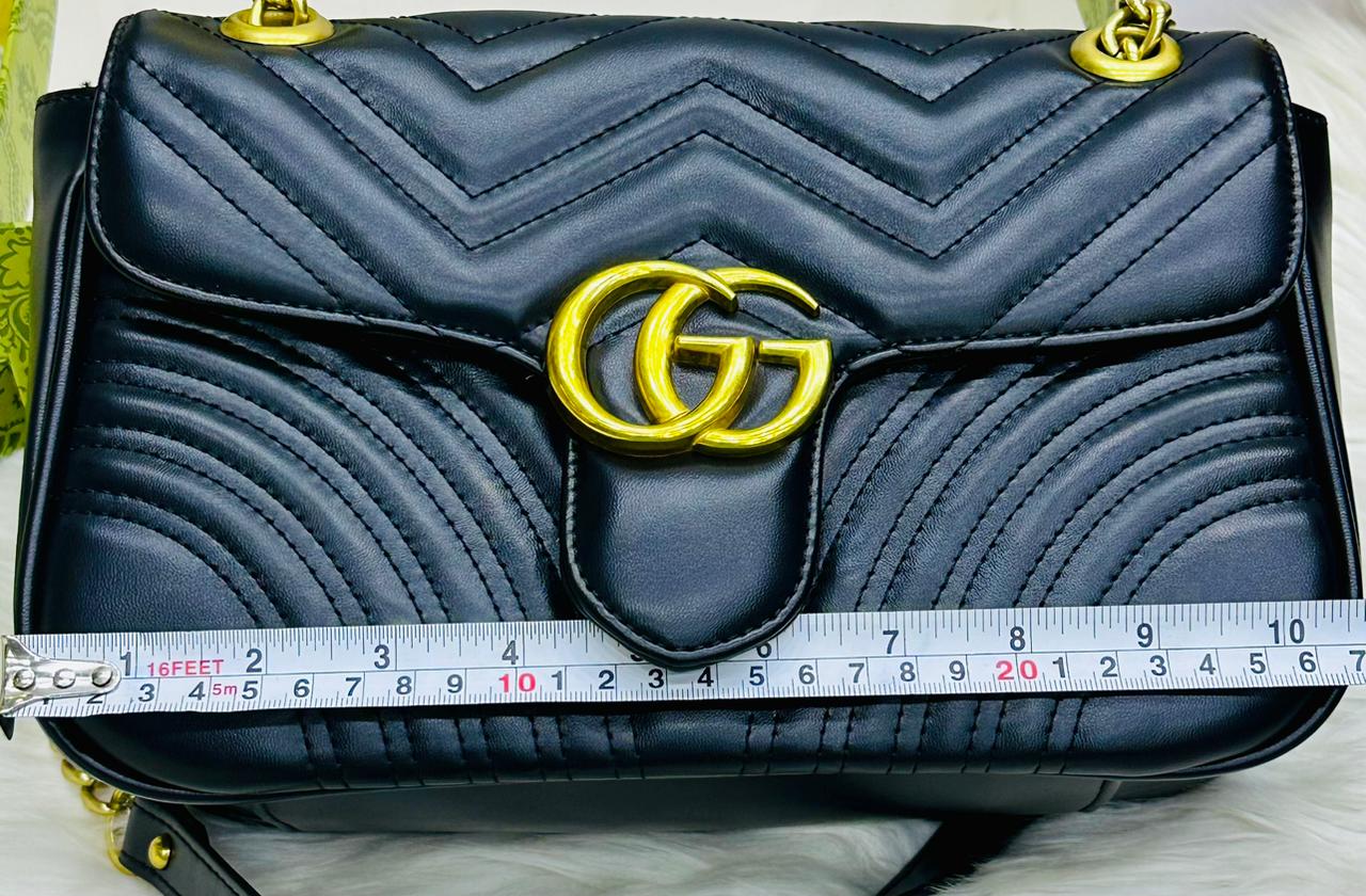 GUCCI GG Marmont-Inspired – Official Model Women Bag with Box(Black)