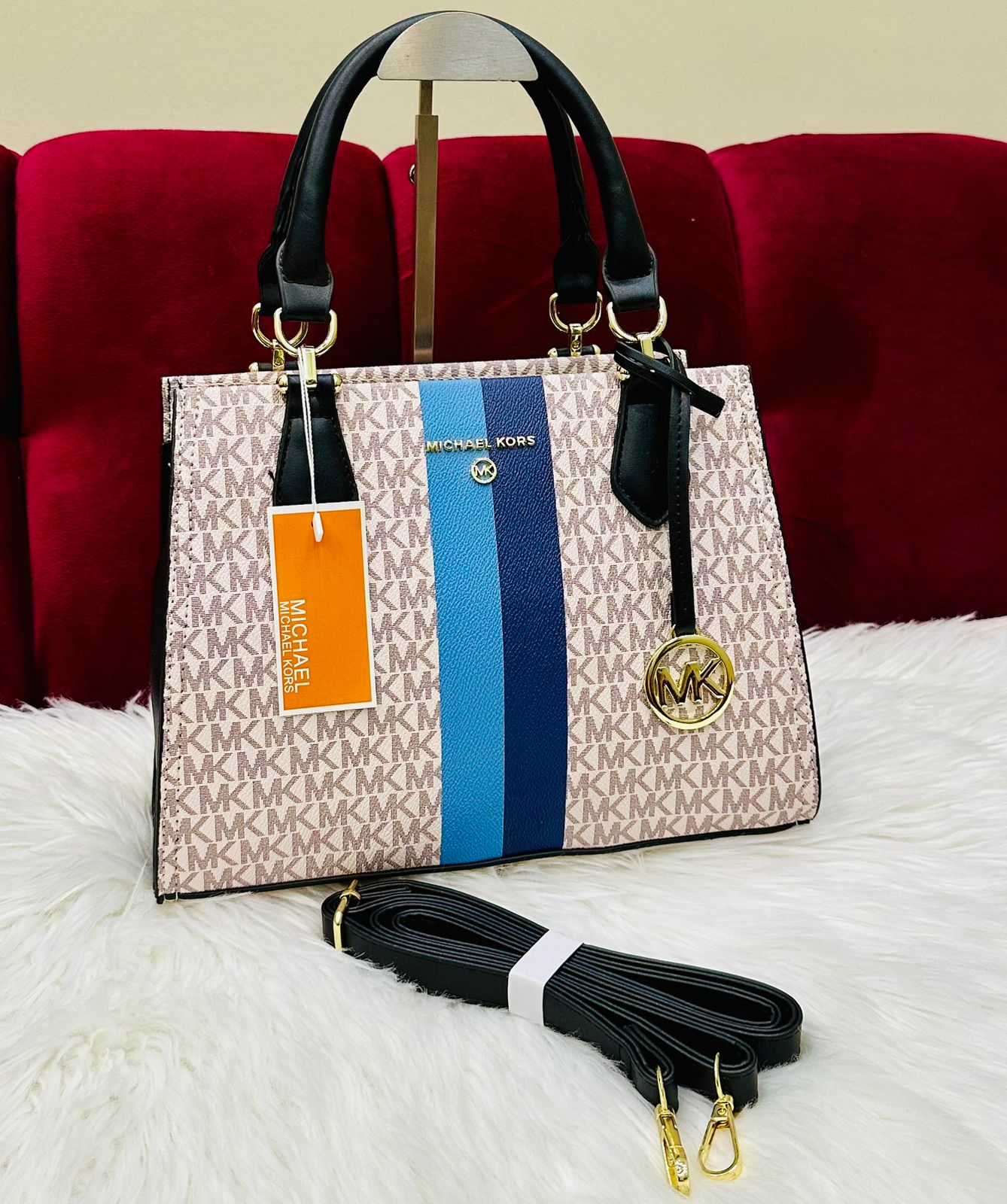 MICHAEL KORS-Inspired Handbag – High Quality Women Bag with Brand Dust Bag(Cream)