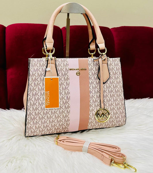 MICHAEL KORS-Inspired Handbag – High Quality Women Bag with Brand Dust Bag(Beige Apricot)