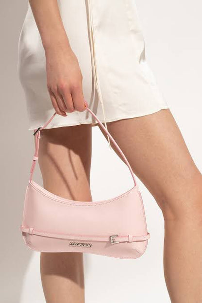 JACQUEMUS-Inspired Crossbody – Master Quality Women Bag with Full Branding(off pink)