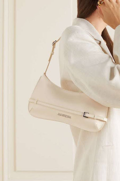 JACQUEMUS-Inspired Crossbody – Master Quality Women Bag with Full Brandin (white)