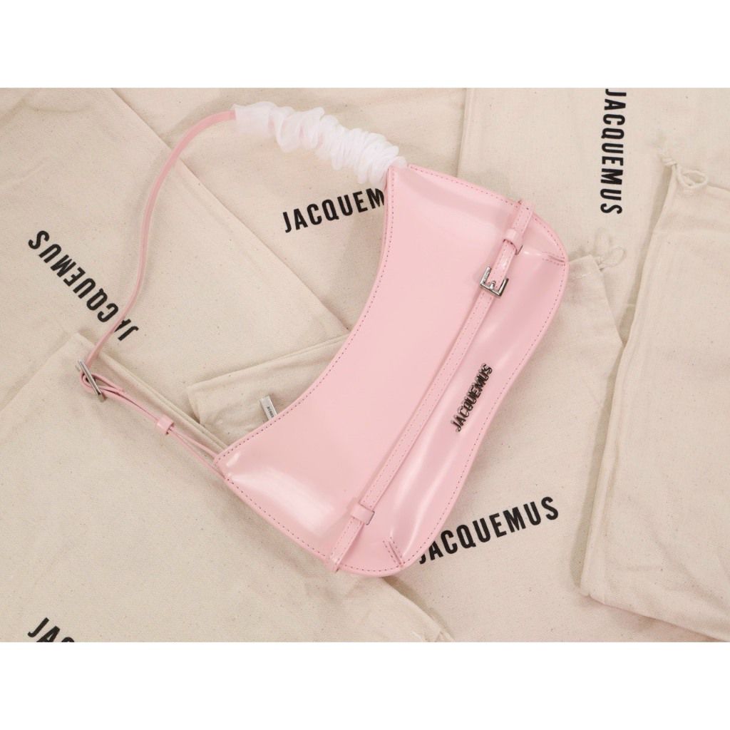 JACQUEMUS-Inspired Crossbody – Master Quality Women Bag with Full Branding(off pink)