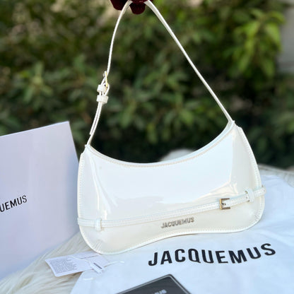 JACQUEMUS-Inspired Crossbody – Master Quality Women Bag with Full Brandin (white)