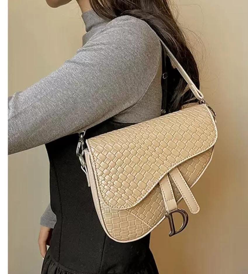 DIOR Saddle Crossbody – High Quality Women Bag (Small Size)(Beige)