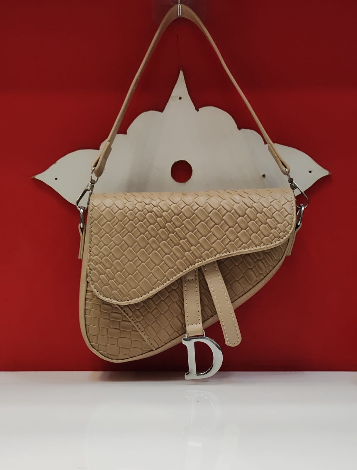 DIOR Saddle Crossbody – High Quality Women Bag (Small Size)(Beige)