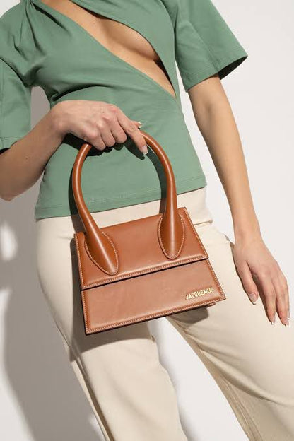 JACQUEMUS Le Grand Chiquito – Luxury Tote Women Bag with Strap & Full Packaging(Brown)