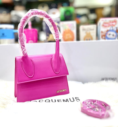 JACQUEMUS Le Grand Chiquito – Luxury Tote Women Bag with Strap & Full Packaging(Pink)