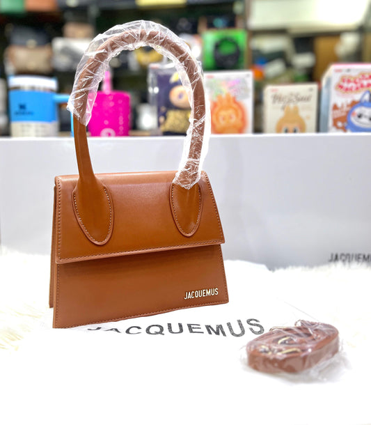 JACQUEMUS Le Grand Chiquito – Luxury Tote Women Bag with Strap & Full Packaging(Brown)