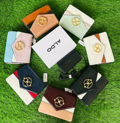 ALDO-Inspired Handbag Set – Premium Quality Women Bag with Box & Hand Pouch (Light Grey)