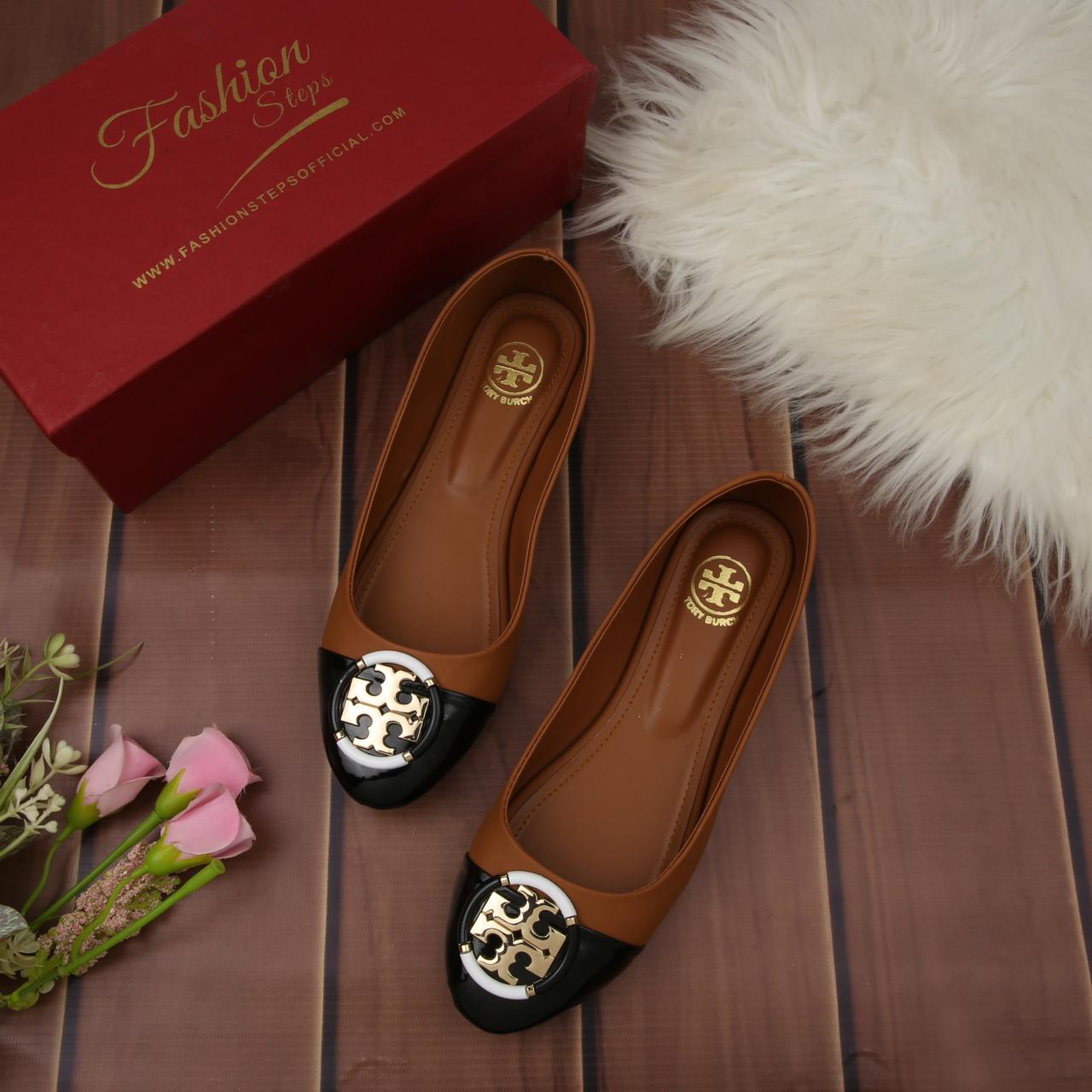 TORY BURCH-Inspired Stylish Pumps – Premium Women Footwear in Beautiful Colours(Brown)