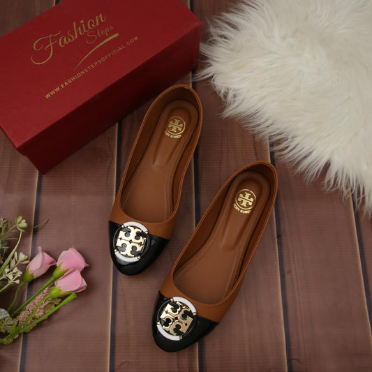 TORY BURCH-Inspired Stylish Pumps – Premium Women Footwear in Beautiful Colours(Brown)