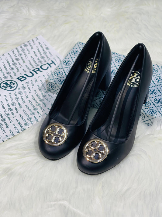 TORY BURCH Block Heel Pumps (Premium Quality Women Footwear with Brand Box)(Black)