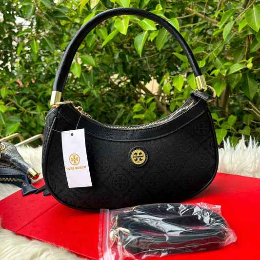 TORY BURCH-Inspired Cross Shoulder Bag – Elegant Women Bag with Brand Tag & Dust Bag(Black)