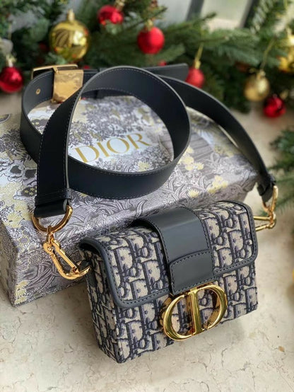 CHRISTIAN DIOR-Inspired Embroidered Purse – Premium Women Bag with Double Brand Box & Full Logo Details