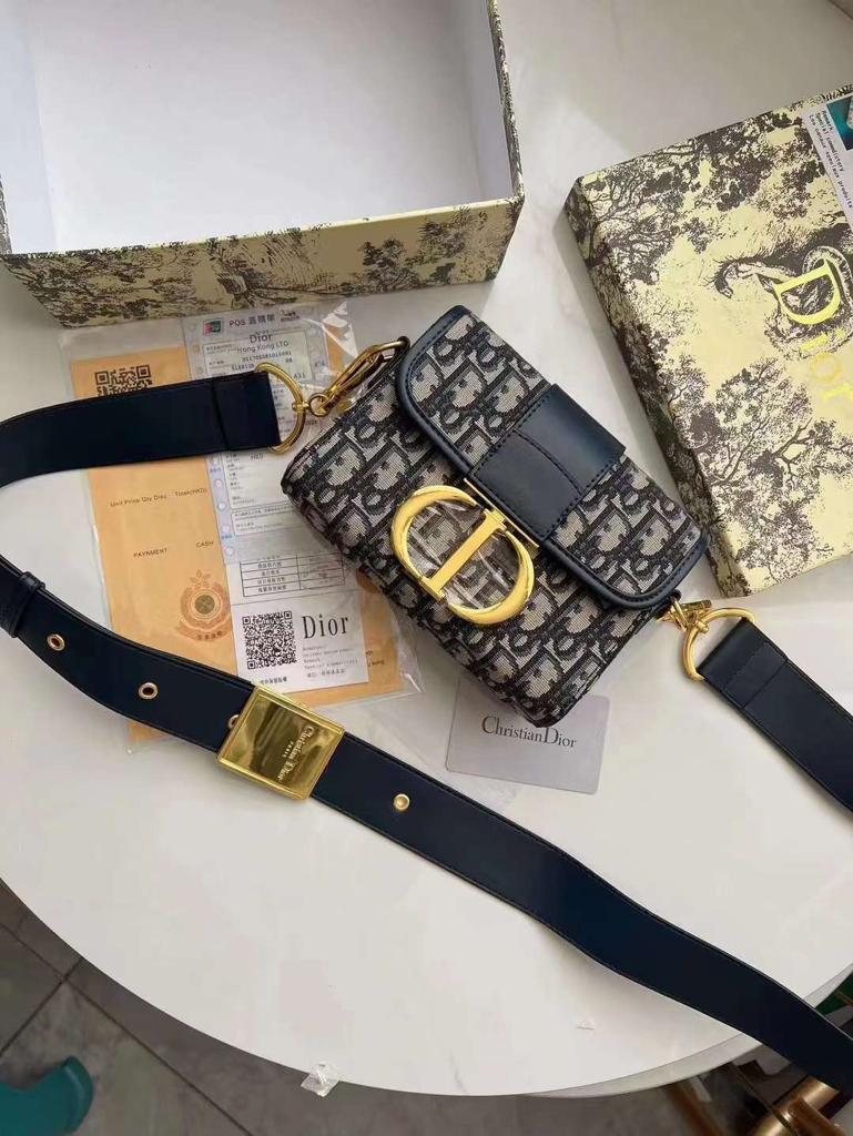 CHRISTIAN DIOR-Inspired Embroidered Purse – Premium Women Bag with Double Brand Box & Full Logo Details