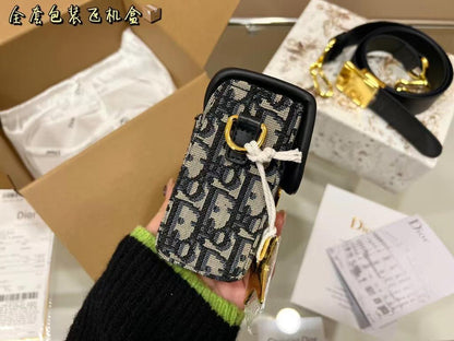 CHRISTIAN DIOR-Inspired Embroidered Purse – Premium Women Bag with Double Brand Box & Full Logo Details