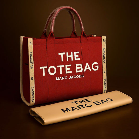 MARC JACOBS-Inspired Handbag – Elegant Women Bag with Long Belt & Branded Paper Bag (Maroon)