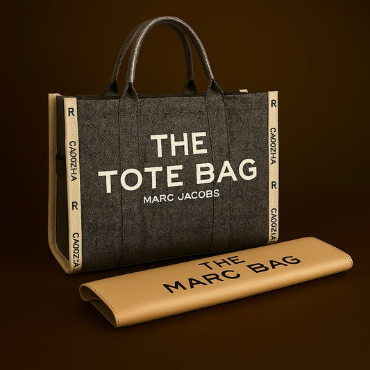 MARC JACOBS-Inspired Handbag – Elegant Women Bag with Long Belt & Branded Paper Bag(Grey)
