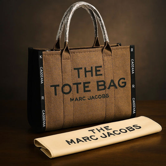 MARC JACOBS-Inspired Handbag – Elegant Women Bag with Long Belt & Branded Paper Bag (Brown)