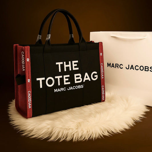 MARC JACOBS-Inspired Handbag – Elegant Women Bag with Long Belt & Branded Paper Bag (Black)