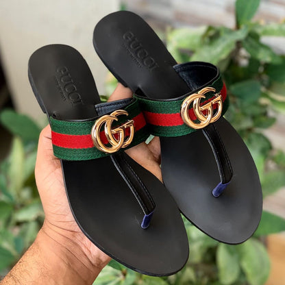 GUCCI-Inspired Flat Slippers – Premium Women Footwear with Brand Box(Black)
