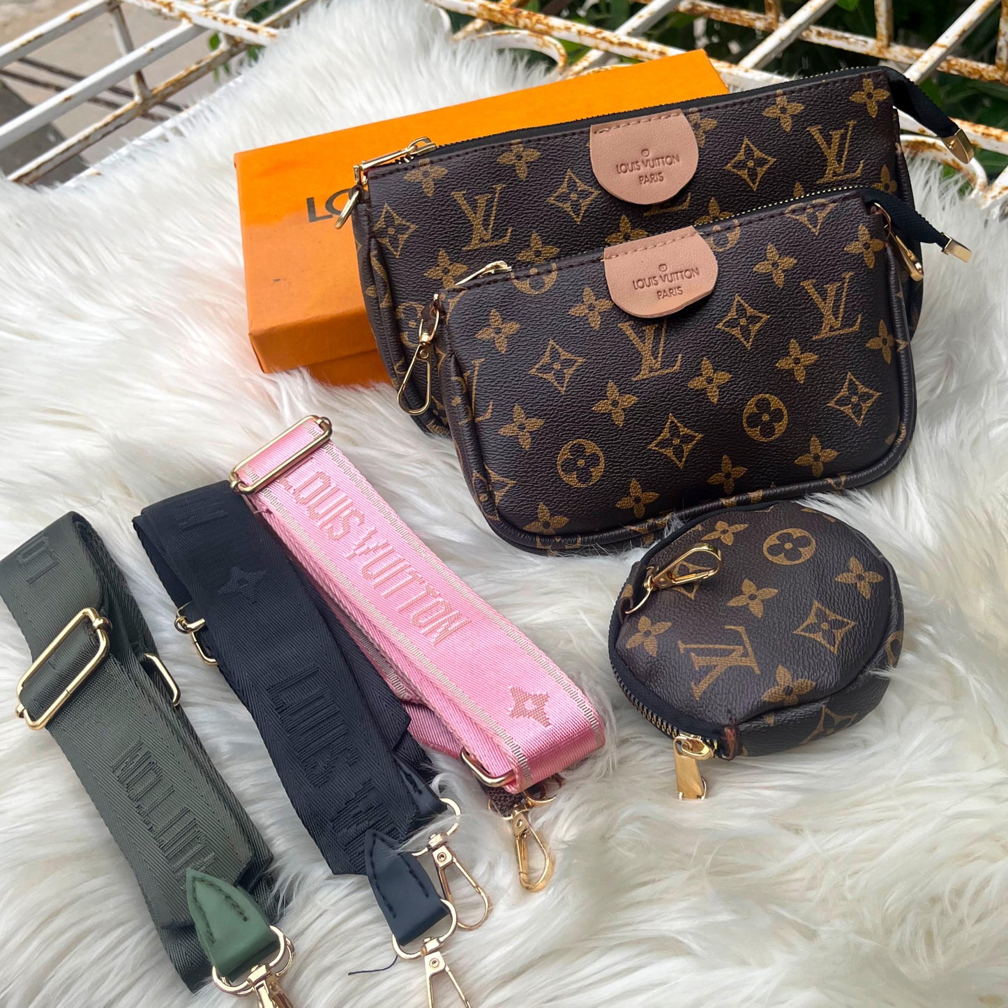 LOUIS VUITTON Pochette 3 Pcs Set – Premium Women Bag Collection (Brown )