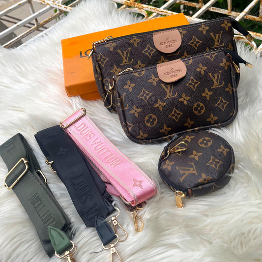 LOUIS VUITTON Pochette 3 Pcs Set – Premium Women Bag Collection (Brown )
