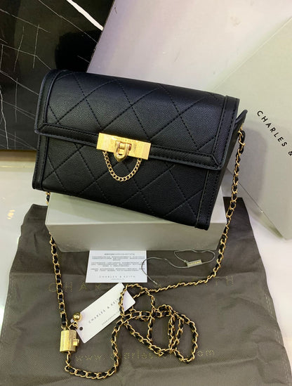 CHARLES & KEITH – Master Copy Women Bag (Crossbody) (Black)