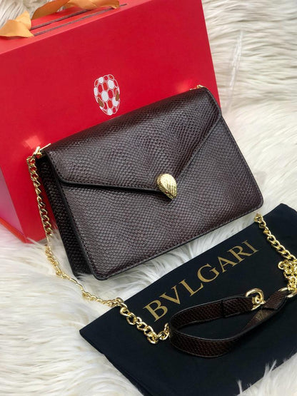 BVLGARI – Luxury Women Bag with Brand Box (Brown 1)