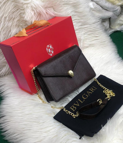 BVLGARI – Luxury Women Bag with Brand Box (Brown 1)