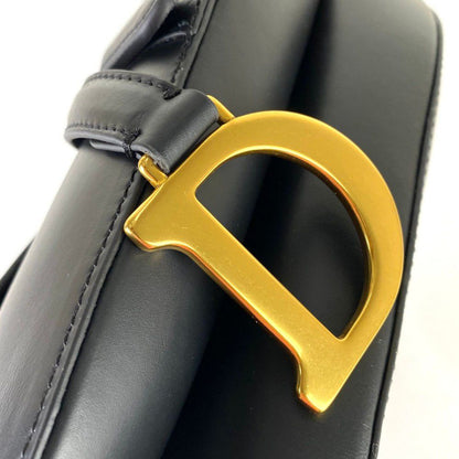DIOR – Saddle Bag with Signature Strap (Black)