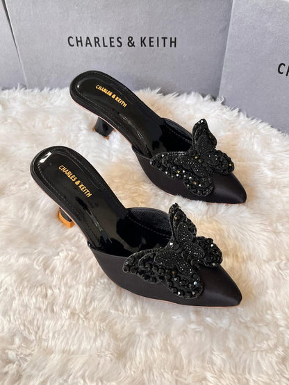 CHARLES & KEITH – Elegant Heels with Brand Box (Black)