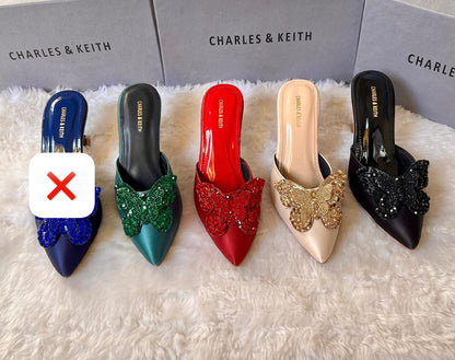 CHARLES & KEITH – Elegant Heels with Brand Box (Maroon)