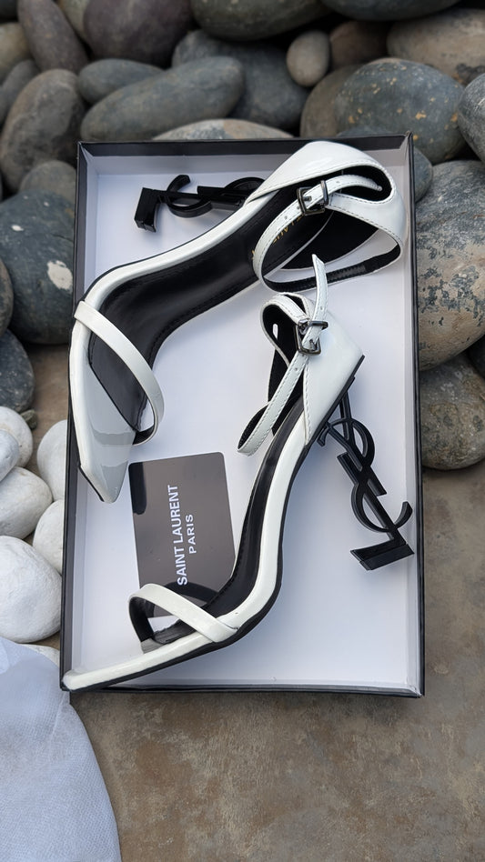 SAINT LAURENT PARIS – Luxury Heels for Women (White)