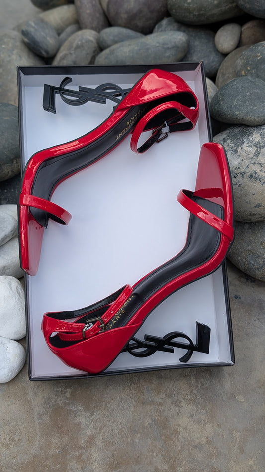 SAINT LAURENT PARIS – Luxury Heels for Women (Maroon)
