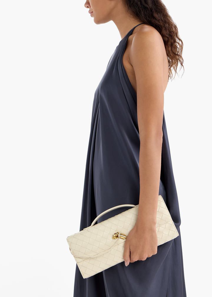 Bottega Veneta Andiamo Clutch Bag – 31cm (White)