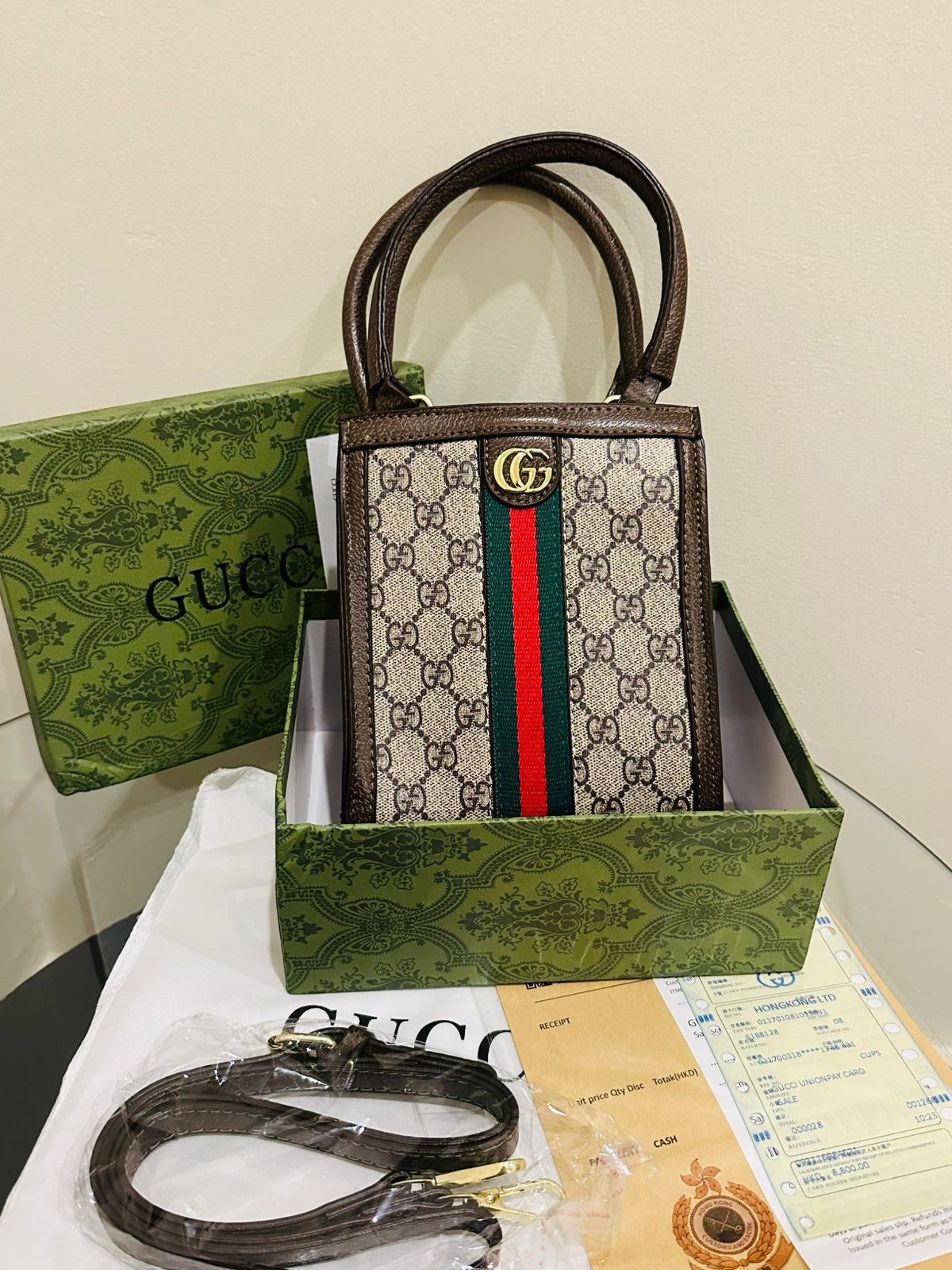 GUCCI Ophidia Crossbody Bag – Iconic Luxury, Premium Quality (Brown)
