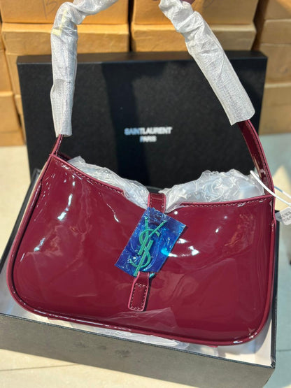 SAINT LAURENT – Le 5 à 7 Hobo Shoulder Bag  (Maroon)