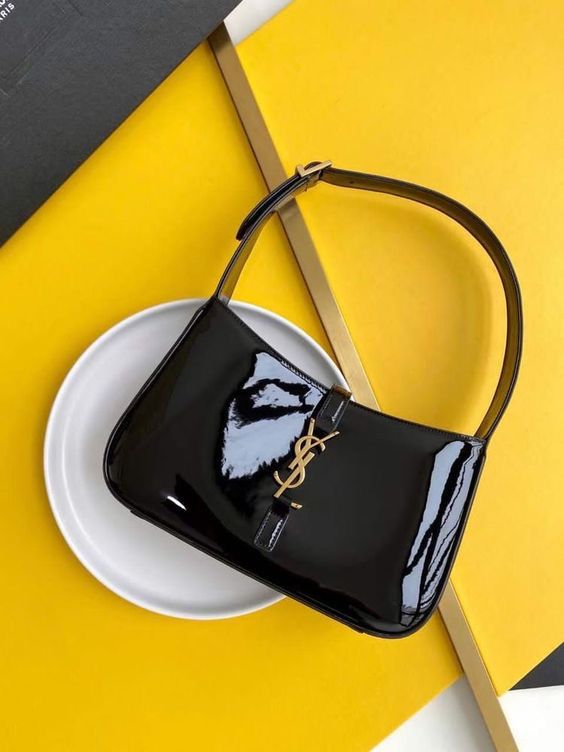 YSL Hobo Crossbody Bag – Chic & Iconic (Black Shine)