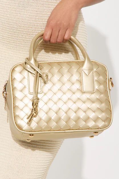 Bottega Veneta – Small Crossbody Bag (Gold)