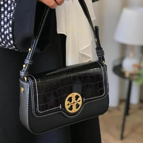 TORY BURCH Felix Mini Flap Shoulder Bag (Black/Gold 2)
