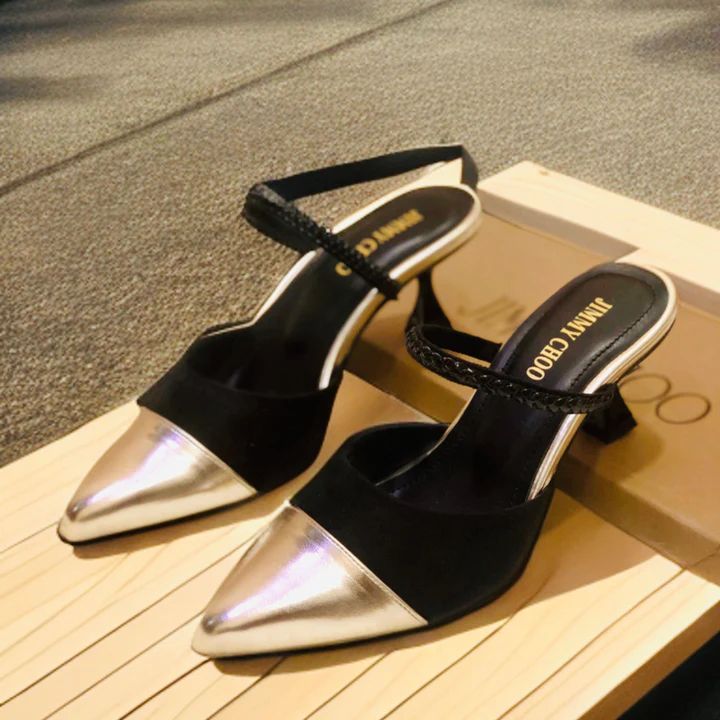JIMMY CHOO – Elegant Heels (Black/Gold)