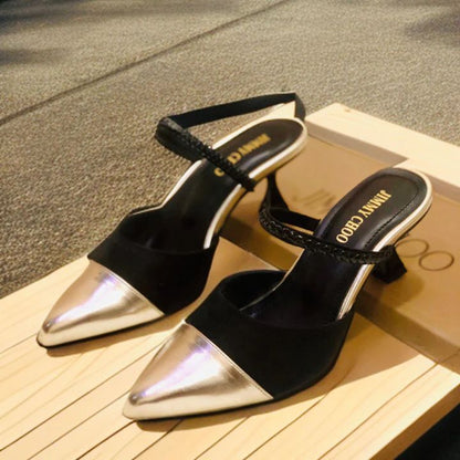 JIMMY CHOO – Elegant Heels (Black/Gold)