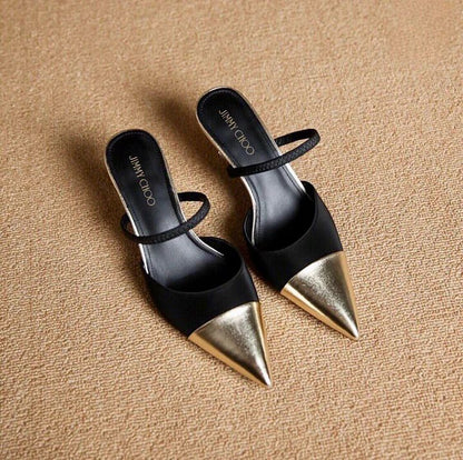 JIMMY CHOO – Elegant Heels (Black/Gold)